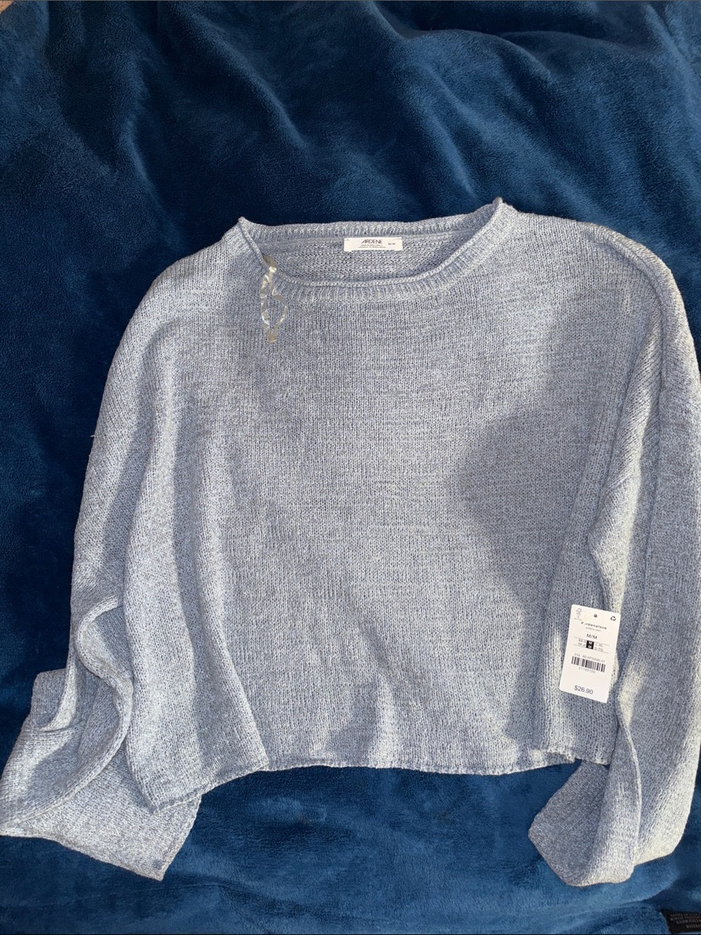 Ardene Light Blue Oversized Crewneck Sweater